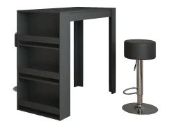 Móvel De Bar|Vicco Conjunto de mesa de bar antracite 57x117x106 repose Cinza antracite