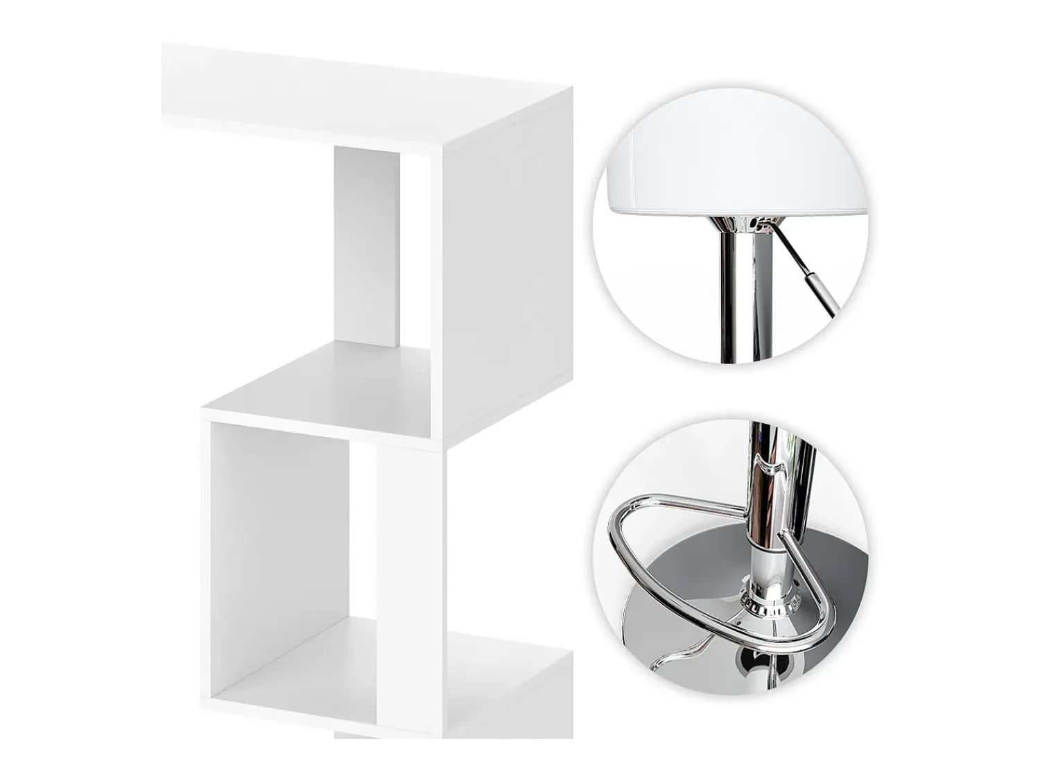 Vicco Conjunto de mesa de bar 113x39.8x111.8 vincent^ Móvel De Bar