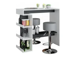 Móvel De Bar|Vicco Conjunto de mesa de bar 108x50x103 dana Branco