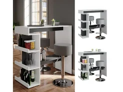 Móvel De Bar|Vicco Conjunto de mesa de bar 108x50x103 dana Branco