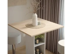 Móvel De Bar*Vicco Conjunto de mesa de bar /sonoma 75x75x106 repose Branco