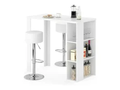 Hot Vicco Conjunto de mesa de bar 120x60x105.6 noel Branco
