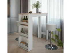 Móvel De Bar|Vicco Conjunto de mesa de bar /sonoma 45x110x106 repose Branco