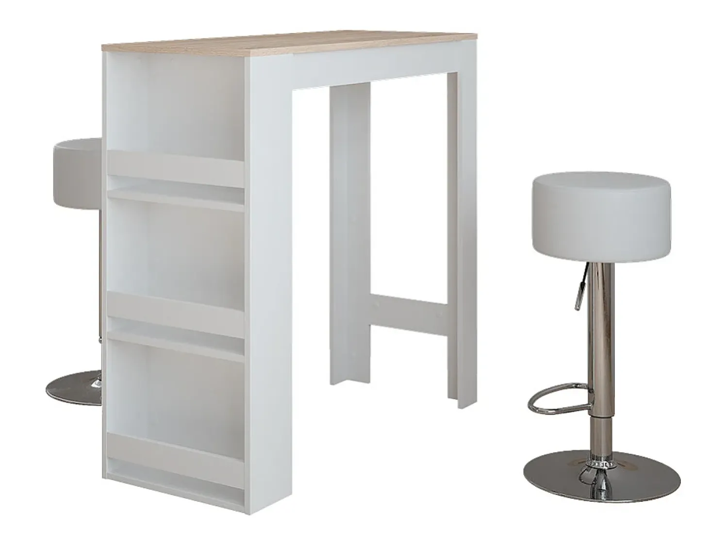 Móvel De Bar|Vicco Conjunto de mesa de bar /sonoma 45x110x106 repose Branco