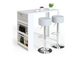 Móvel De Bar|Vicco Conjunto de mesa de bar 57x117x106 Branco