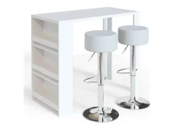 Móvel De Bar|Vicco Conjunto de mesa de bar 57x117x106 Branco
