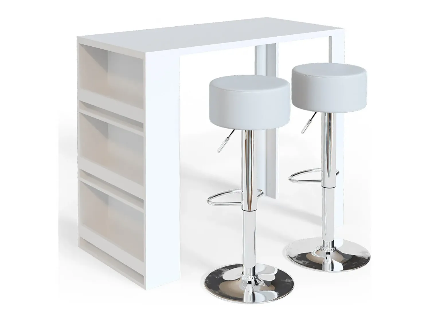Móvel De Bar|Vicco Conjunto de mesa de bar 57x117x106 Branco