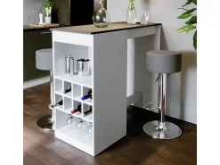 Móvel De Bar|Vicco Conjunto de mesa de bar branco/antracite 115x50x104.6 ross Cinza antracite