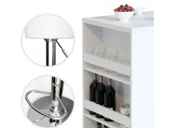Vicco Conjunto de mesa de bar 57x80x106^ Móvel De Bar