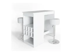 Móvel De Bar*Vicco Conjunto de mesa de bar 115x50x104.6 ross Branco
