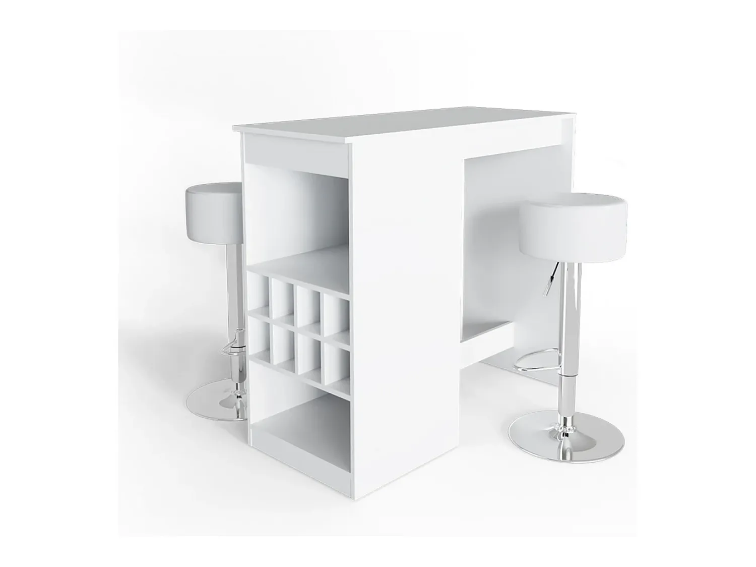 Móvel De Bar*Vicco Conjunto de mesa de bar 115x50x104.6 ross Branco