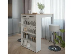 Móvel De Bar|Vicco Conjunto de mesa de bar /sonoma 67x100x106 repose Branco