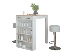 Móvel De Bar|Vicco Conjunto de mesa de bar /sonoma 67x100x106 repose Branco