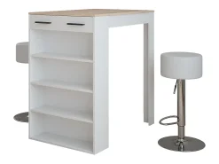 Móvel De Bar|Vicco Conjunto de mesa de bar /sonoma 67x100x106 repose Branco