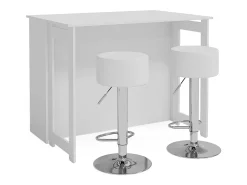Discount Vicco Conjunto de mesa de bar 116x37x90.5 dominic Branco