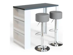 Sale Vicco Conjunto de mesa de bar /cinza 57x117x106 Branco