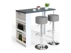 Sale Vicco Conjunto de mesa de bar /cinza 57x117x106 Branco