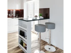 Sale Vicco Conjunto de mesa de bar /cinza 57x117x106 Branco