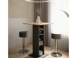 Vicco Conjunto de mesa de bar carvalho goldkraft/antracite 75x75x106 repose^ Móvel De Bar