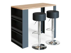 Vicco Conjunto de mesa de bar carvalho 57x117x106 Natural claro