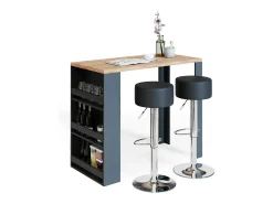 Vicco Conjunto de mesa de bar carvalho 57x117x106 Natural claro