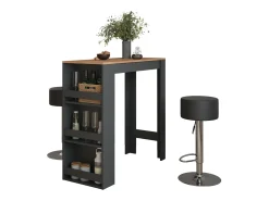 Vicco Conjunto de mesa de bar carvalho antracite/goldkraft 45x110x106 repose^ Móvel De Bar