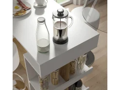 Móvel De Bar*Vicco Conjunto de mesa de bar carvalho branco/dourado 108x50x103 dana Natural escuro