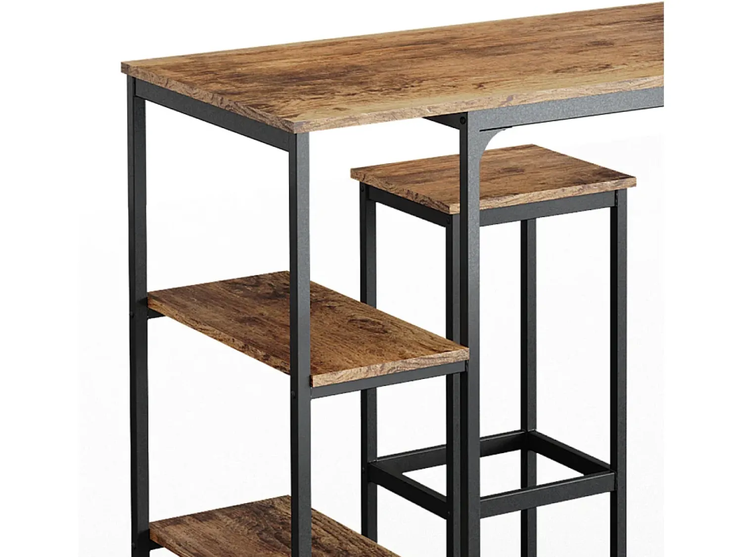 Móvel De Bar*Vicco Conjunto de mesa de bar madeira antiga 120x50x105 fyrk Castanho