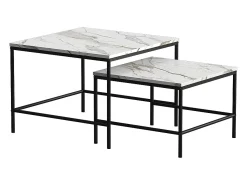 Vicco Conjunto de mesa de centro branco/ 60x60x45 ramio^ Mesa De Centro