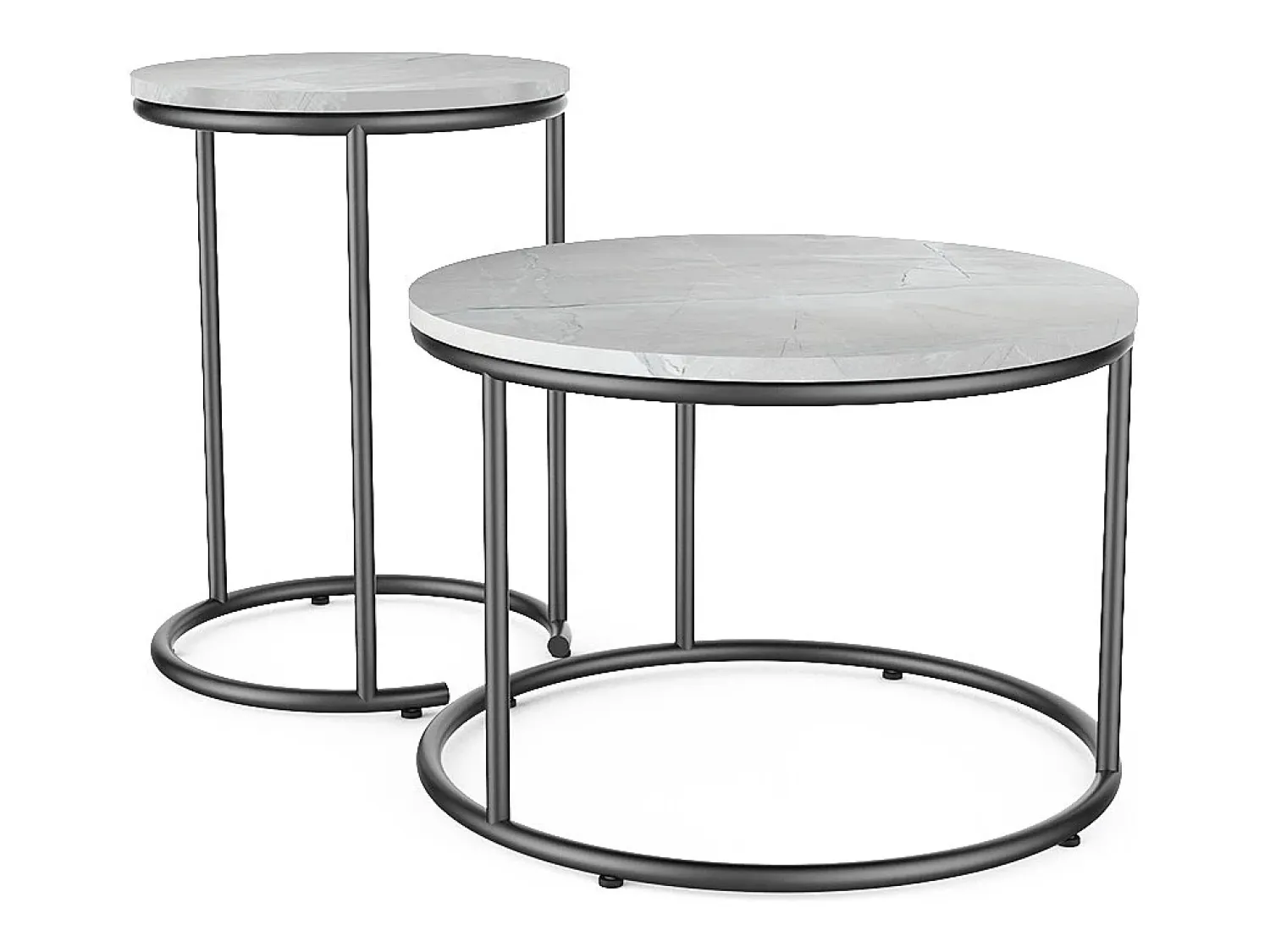 Vicco Conjunto de mesa de centro mármore 55x55x34.5 ottawa^ Mesa De Centro