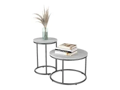 Vicco Conjunto de mesa de centro mármore 55x55x34.5 ottawa^ Mesa De Centro