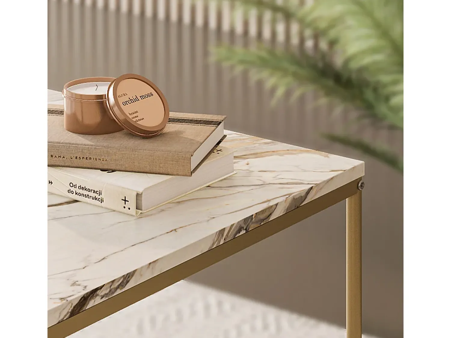 Mesa De Centro|Vicco Conjunto de mesa de centro branco/ 60x60x45 ramio Dourado