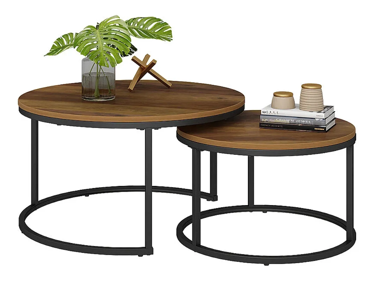 Hot Vicco Conjunto de mesa de centro madeira 77x40x40 montreal Natural claro
