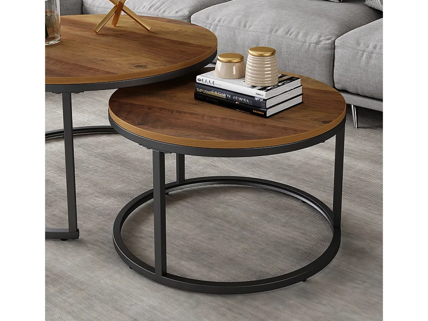 Hot Vicco Conjunto de mesa de centro madeira 77x40x40 montreal Natural claro