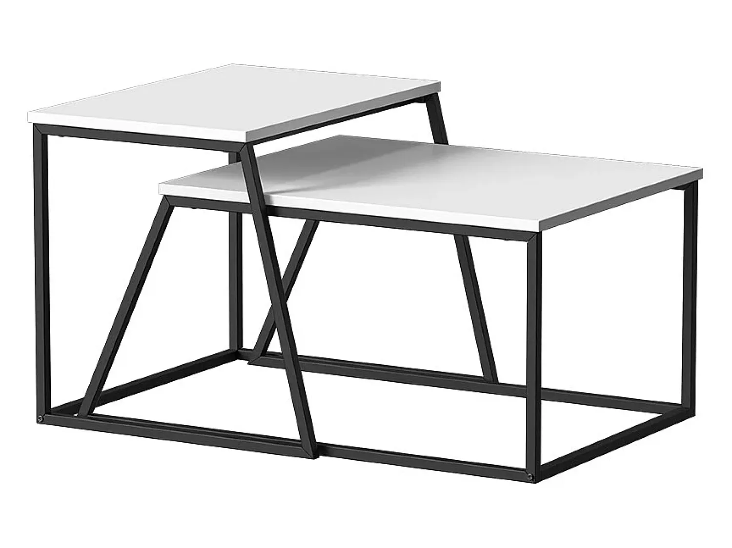 Vicco Conjunto de mesa de centro branco/ 60x50x38 myra^ Mesa De Centro