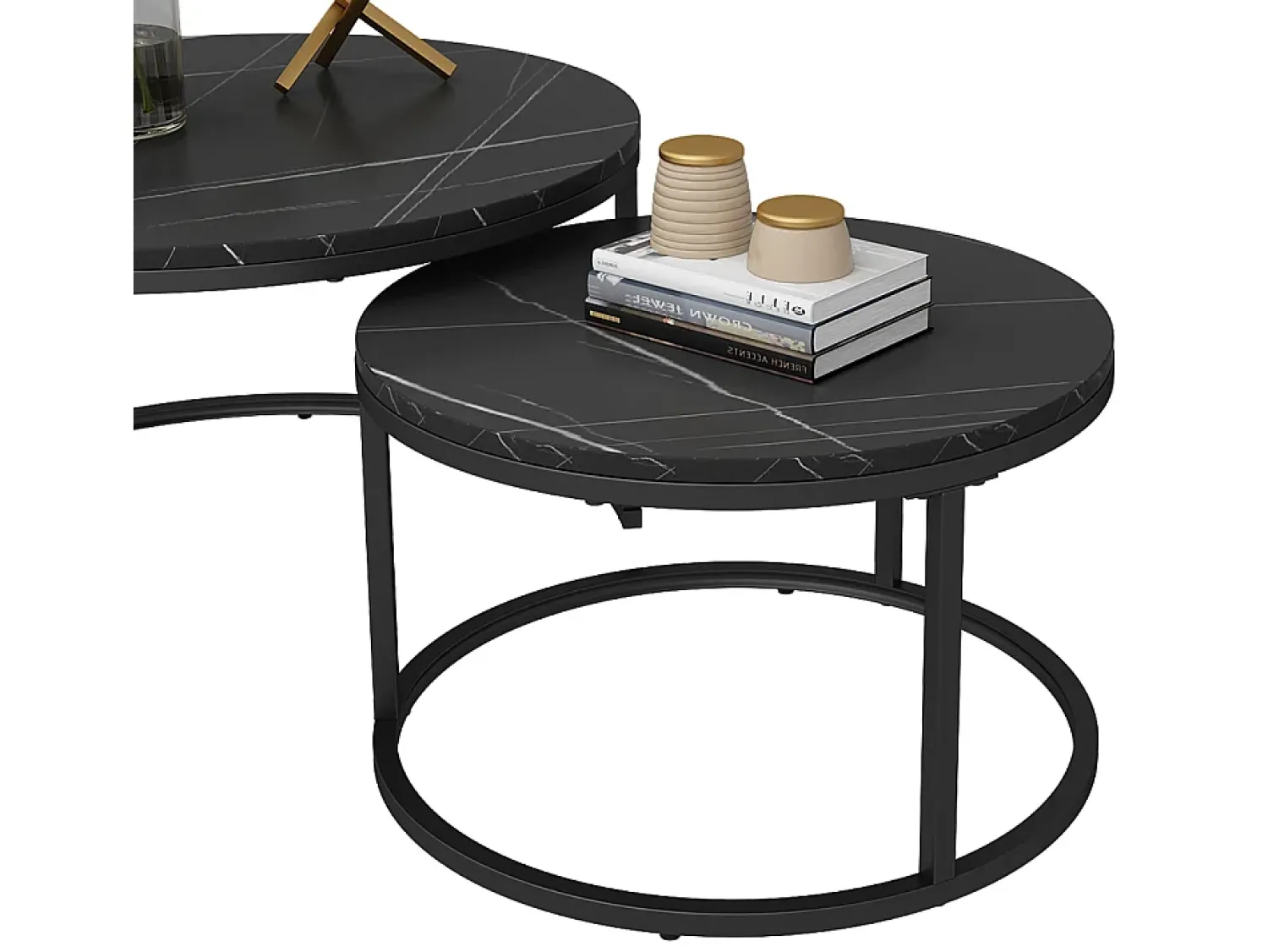 Mesa De Centro*Vicco Conjunto de mesa de centro 77x40x40 montreal Preto