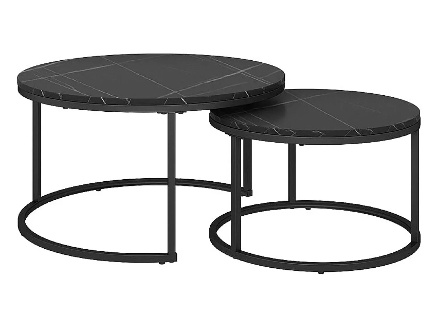 Mesa De Centro*Vicco Conjunto de mesa de centro 77x40x40 montreal Preto
