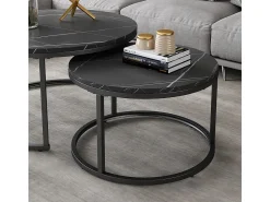 Mesa De Centro*Vicco Conjunto de mesa de centro 77x40x40 montreal Preto