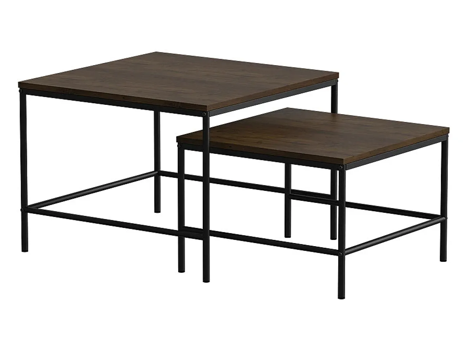 Vicco Conjunto de mesa de centro carvalho rústico/ 60x60x45 ramio^ Mesa De Centro
