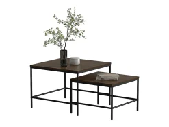 Vicco Conjunto de mesa de centro carvalho rústico/ 60x60x45 ramio^ Mesa De Centro