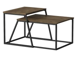 Vicco Conjunto de mesa de centro carvalho rústico/ 60x50x38 myra^ Mesa De Centro