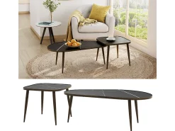 Best Vicco Conjunto de mesa de centro 105x64.5x35 manitoba Preto