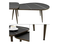 Best Vicco Conjunto de mesa de centro 105x64.5x35 manitoba Preto