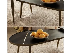 Best Vicco Conjunto de mesa de centro 105x64.5x35 manitoba Preto