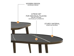 Best Vicco Conjunto de mesa de centro 105x64.5x35 manitoba Preto