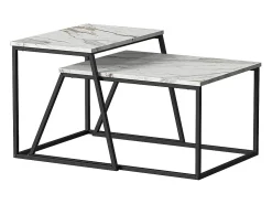 Vicco Conjunto de mesa de centro /branco mármore 60x50x38 myra^ Mesa De Centro
