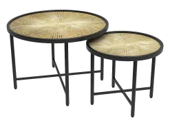 Vicco Conjunto de mesa de centro madeira 62x62x44.5 winnipeg^ Mesa De Centro