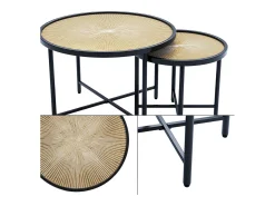 Vicco Conjunto de mesa de centro madeira 62x62x44.5 winnipeg^ Mesa De Centro
