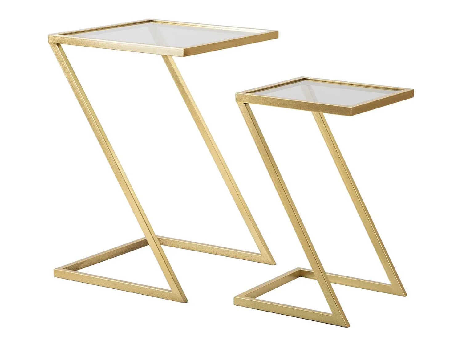 Conjunto de Mesas Auxiliares VKH562, Ouro, 40x40x60 cm, Kendra Home^ Mesa De Apoio