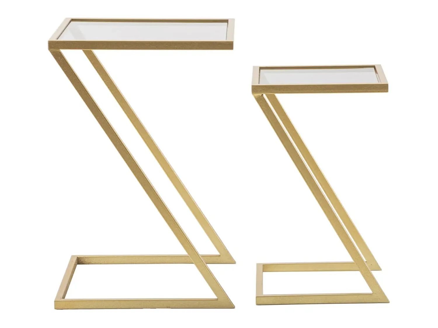 Conjunto de Mesas Auxiliares VKH562, Ouro, 40x40x60 cm, Kendra Home^ Mesa De Apoio